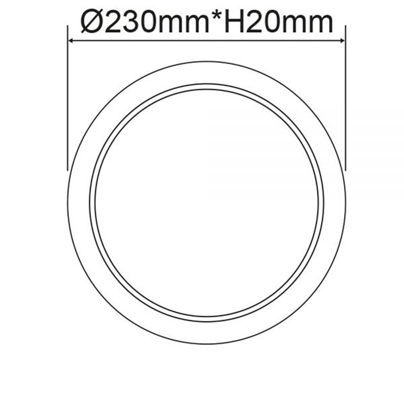 S.Luce Einbau LED-Panel Ø 23cm Flex 23W Ausschnitt 5-21cm Neutralweiß Blitzangebot