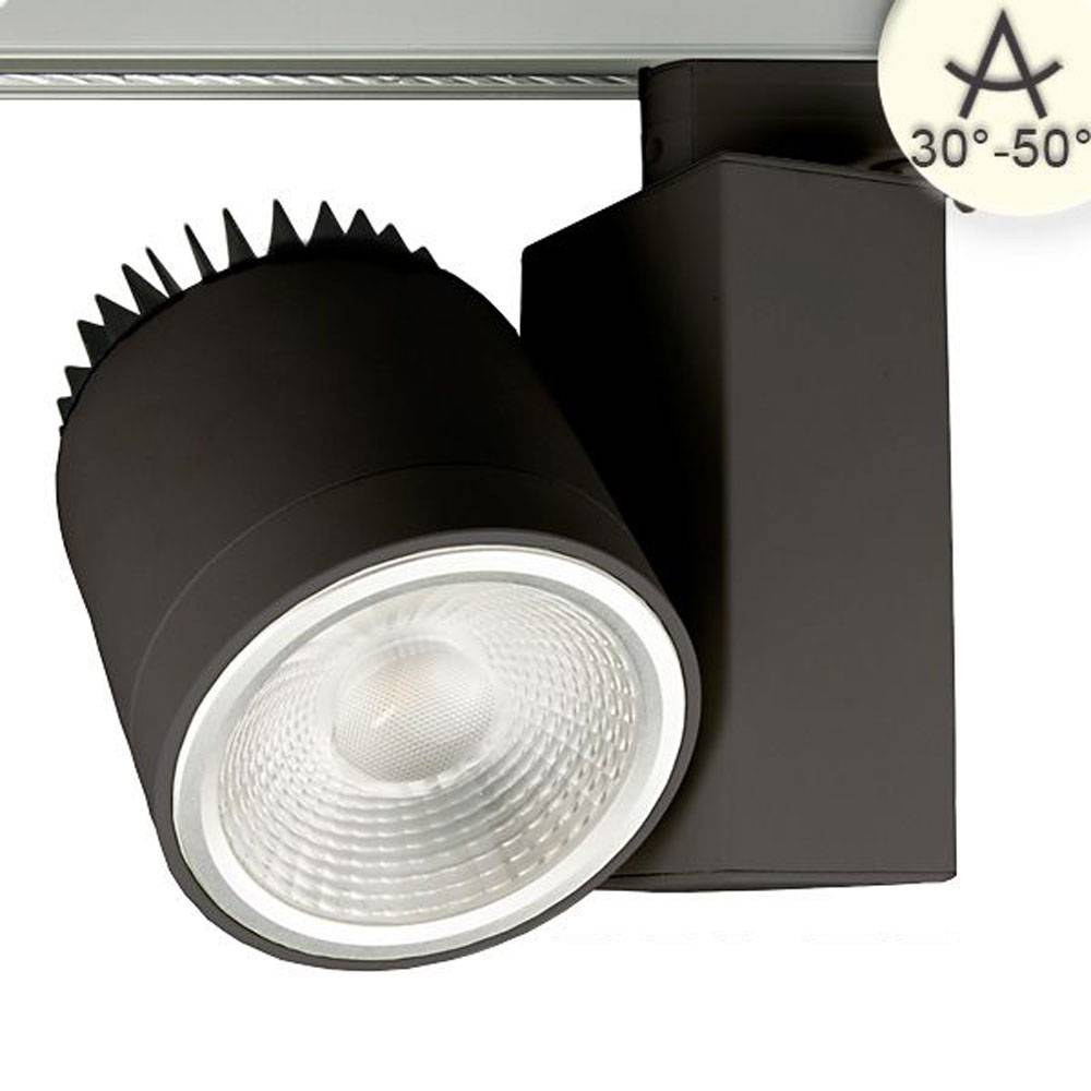 S.Luce 3-Phasen Power-LED Strahler 3000lm 4000K fokussierbar Schwarz Dimmbar
