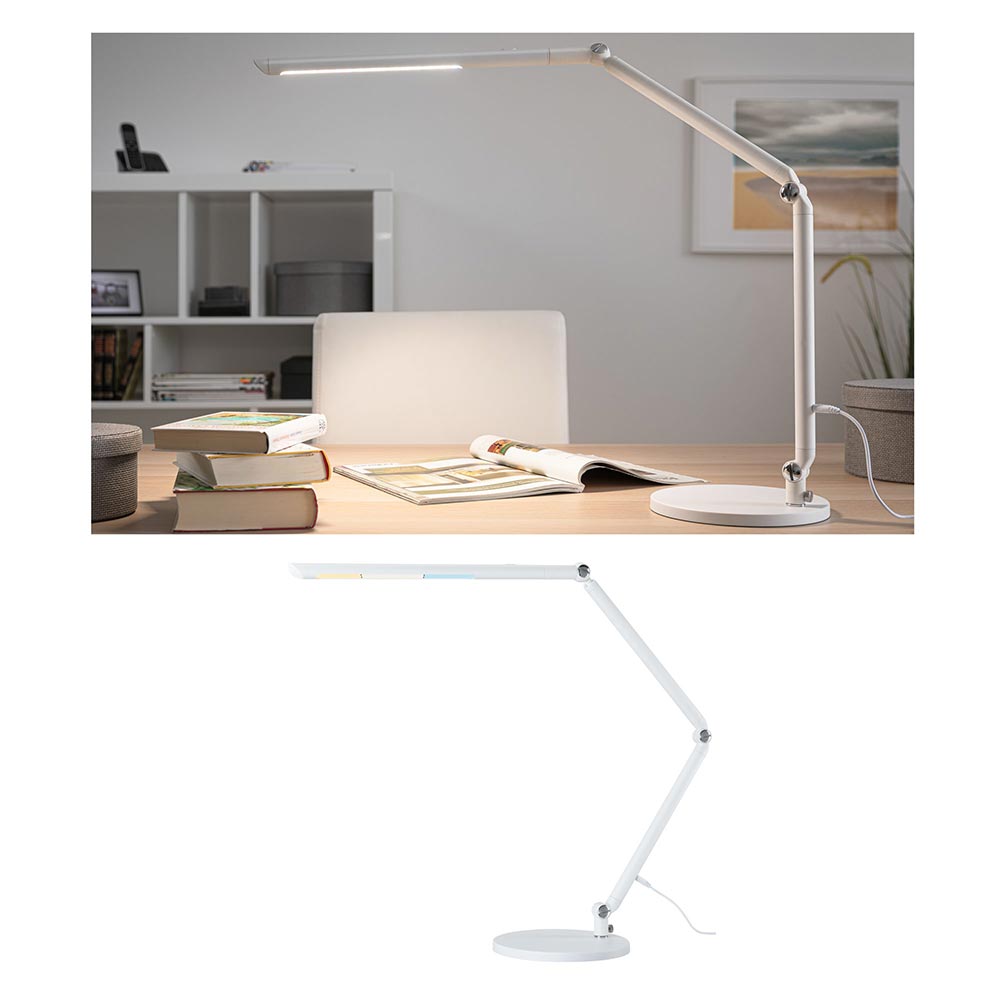 S.Luce LED Schreibtischleuchte FlexBar Weiß mit 3-Stufen-Dimmer Räumungsverkauf