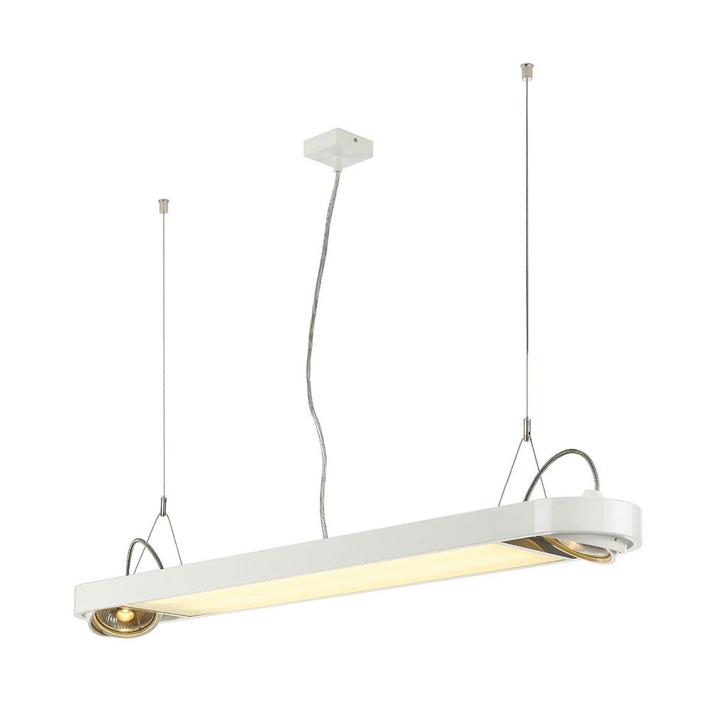 S.Luce SLV Aixlight R Office T5 39W Pendelleuchte rund Wiß im Angebot