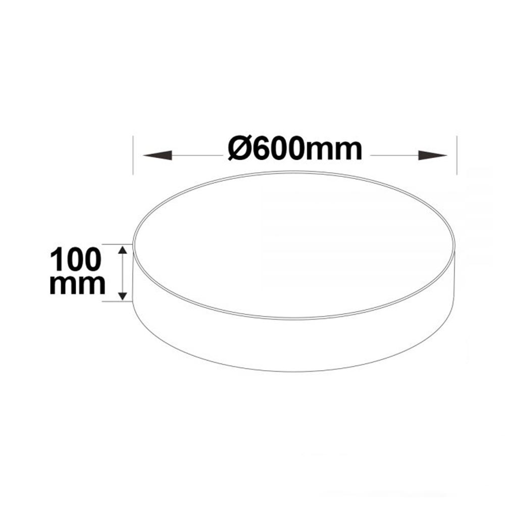 S.Luce LED Deckenlampe MEDA Ø 60cm 3000lm ColorSwitch 3000-4000K Dimmbar Günstiger Verkauf