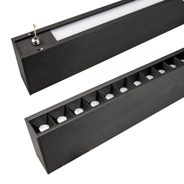 S.Luce LED Hängeleuchte Up+Down Raster 2900lm schwarz UGR Fabrik Onlineshop