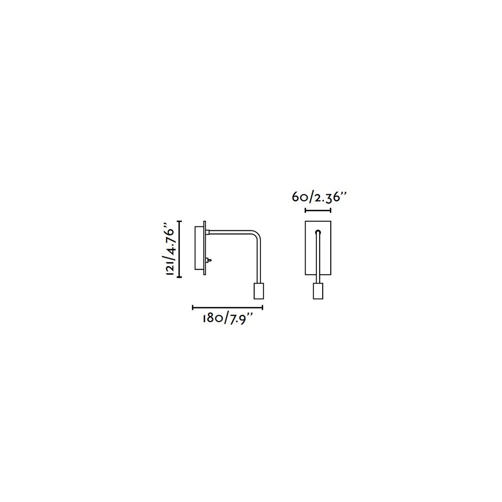 S.Luce LED Lese-Wandleuchte Juliet Chrom Sonderangebot