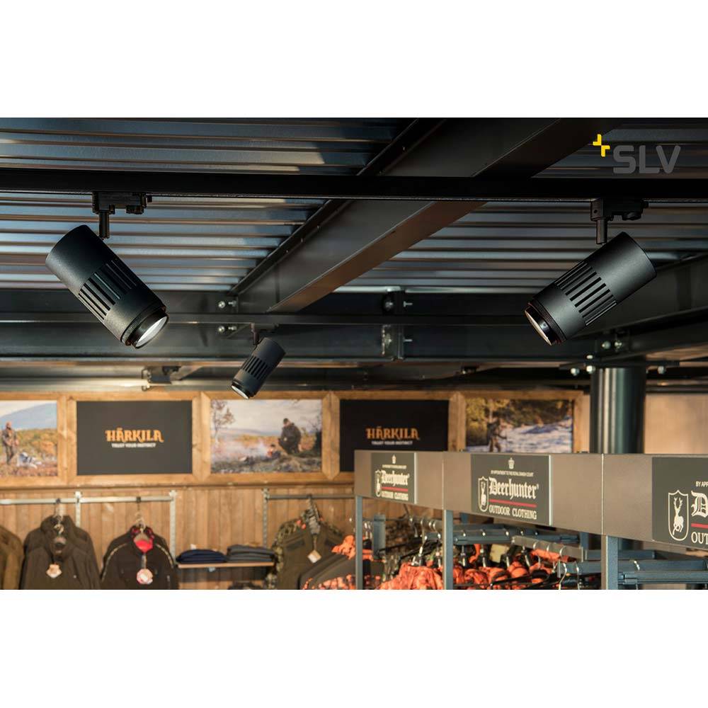 S.Luce SLV Stuctec LED Zooming Lens Strahler für 3Ph-Schiene 3000K Schwarz Versandkostenfrei