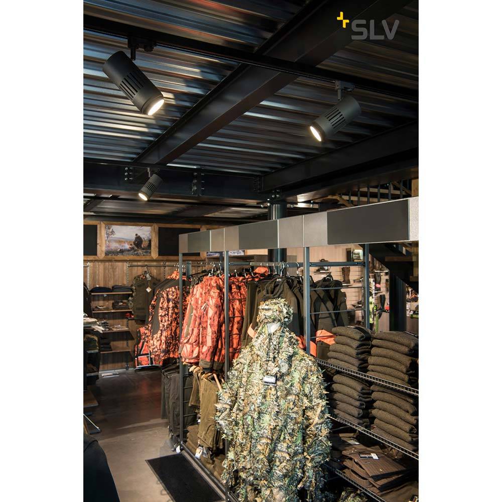 S.Luce SLV Stuctec LED Zooming Lens Strahler für 3Ph-Schiene 3000K Schwarz Versandkostenfrei
