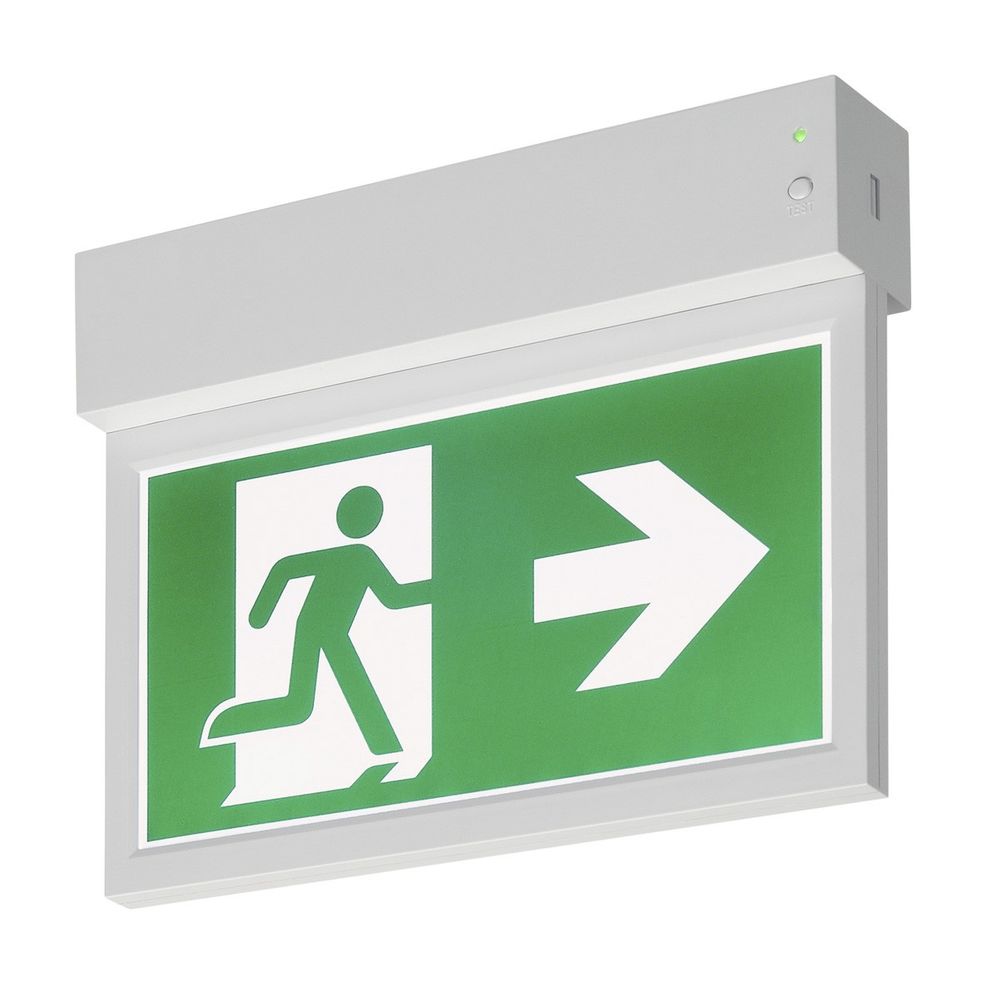 S.Luce SLV P-Light Emergency Exit Sign Wand- & Deckenlampe Weiß Online Shopping