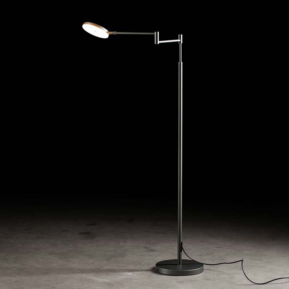 S.Luce Plano B LED-Stehleuchte 140cm mit Tastdimmer 2000lm Platin Weihnachtsangebot