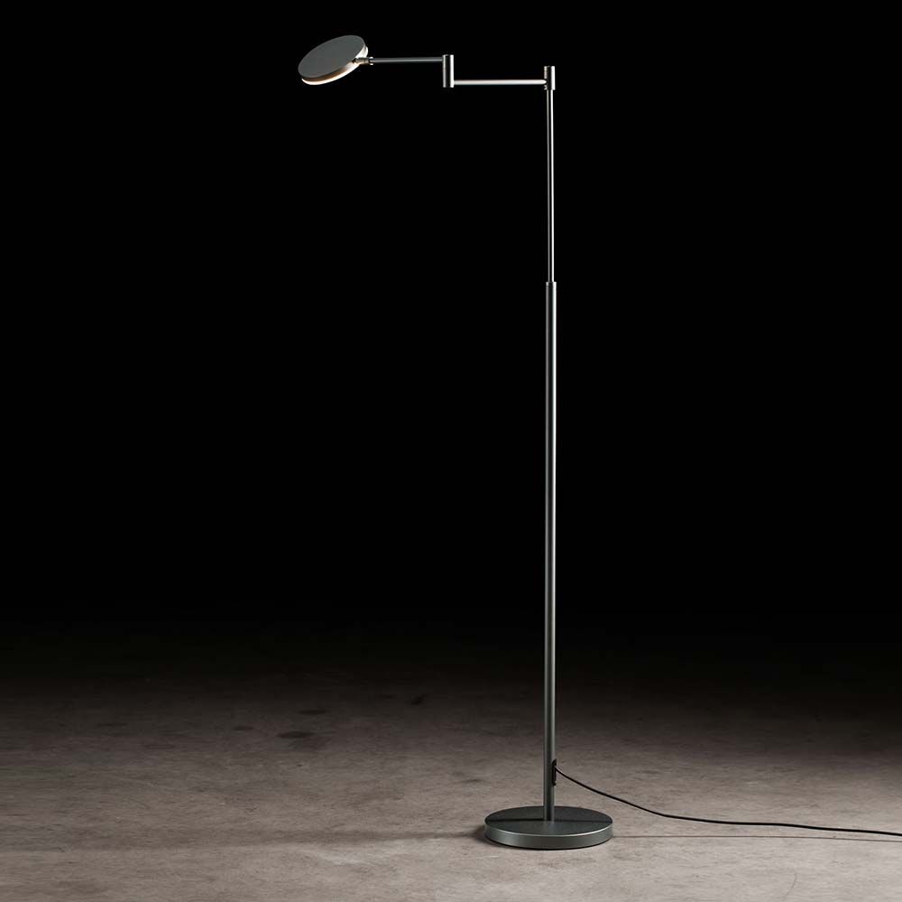 S.Luce Plano B LED-Stehleuchte 140cm mit Tastdimmer 2000lm Platin Weihnachtsangebot