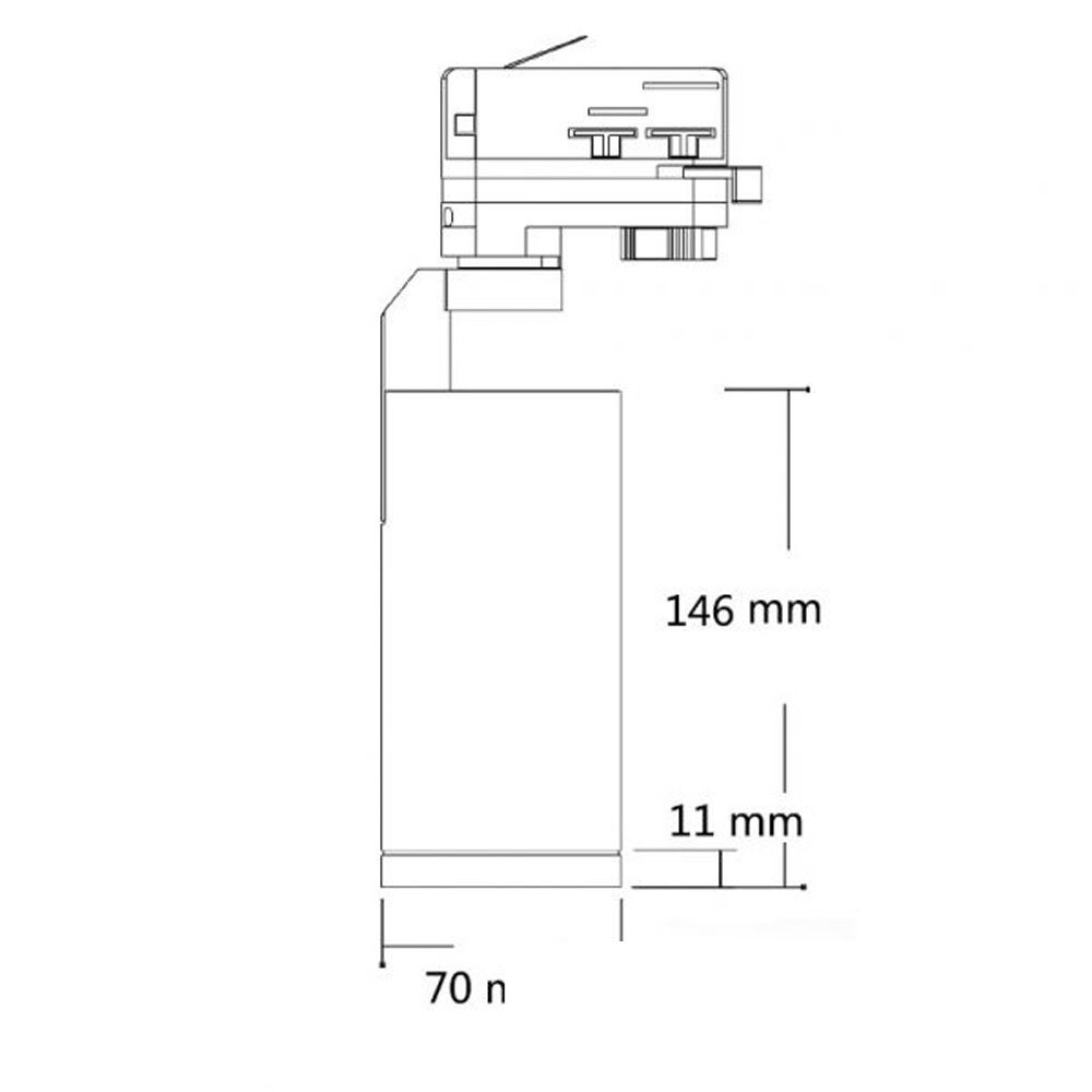 S.Luce 3-Phasen LED Strahler 1150lm 15W 4000K neutral Weiß Heißer Verkauf