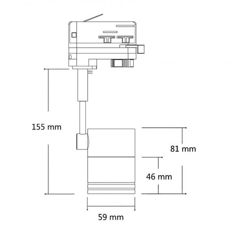 S.Luce 3-Phasen Strahler GU10 dreh- & schwenkbar Weiß Neueste Mode