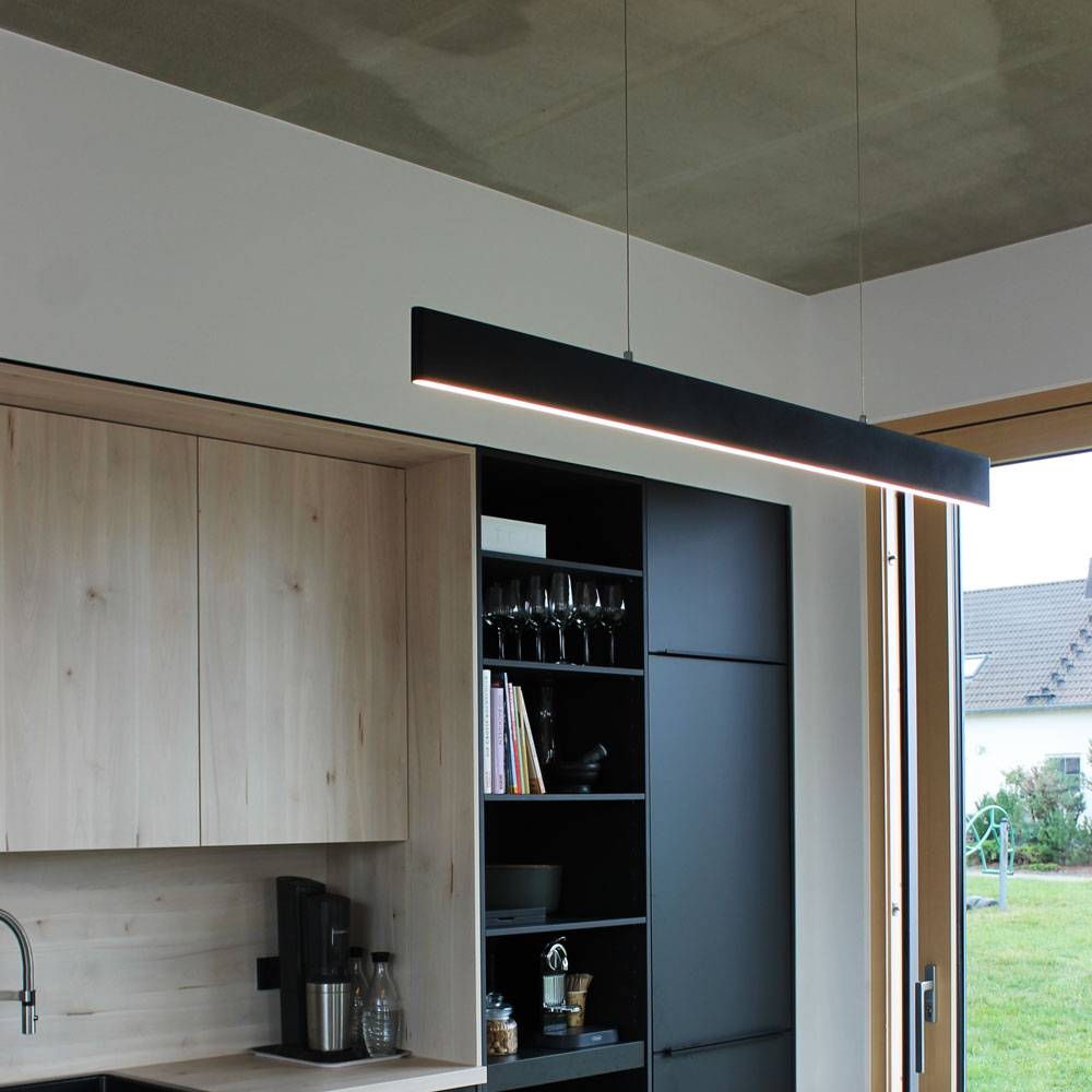 S.Luce Slim LED-Hängeleuchte Dimmbar 3040lm Up&Down Schwarz Vierteljährliche Förderung