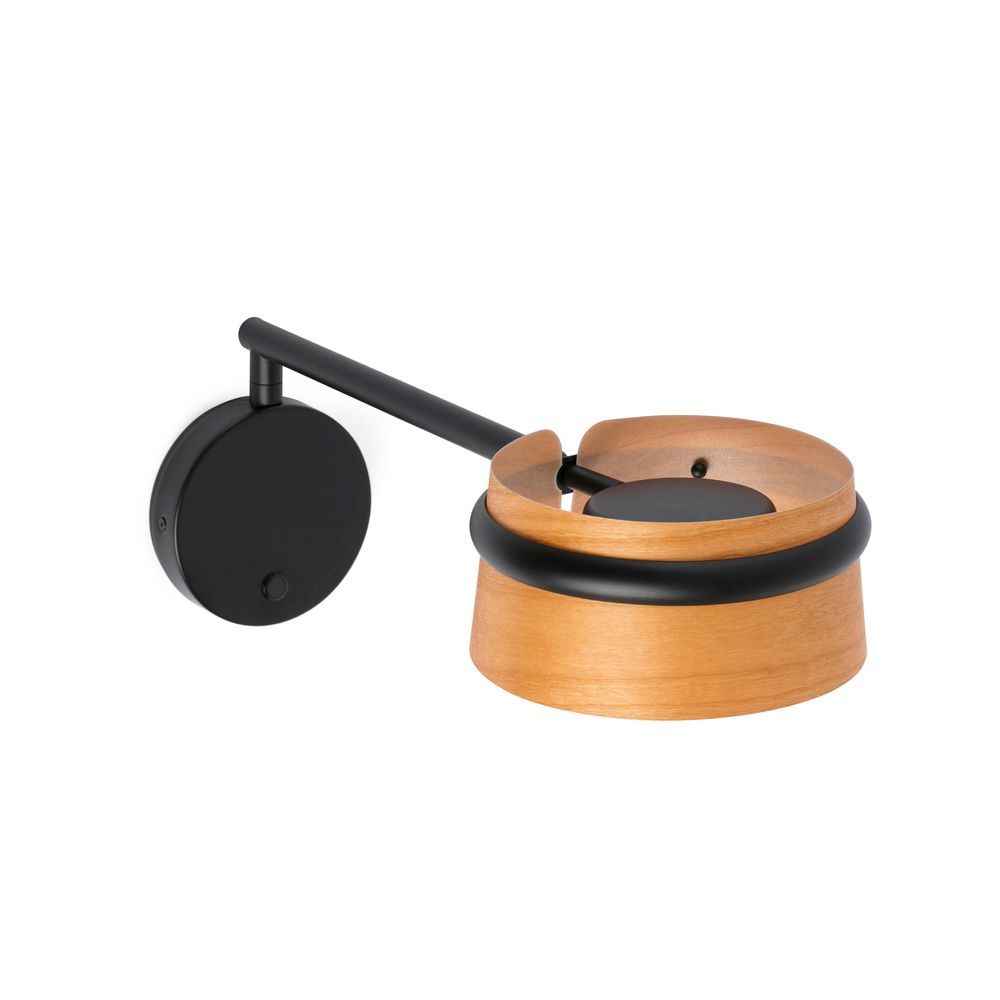 S.Luce Dimmbare LED Lese-Wandleuchte LOOP Schwarz, Braun Fabrik Onlineshop