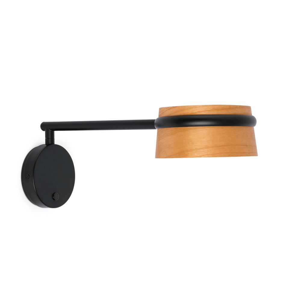 S.Luce Dimmbare LED Lese-Wandleuchte LOOP Schwarz, Braun Fabrik Onlineshop