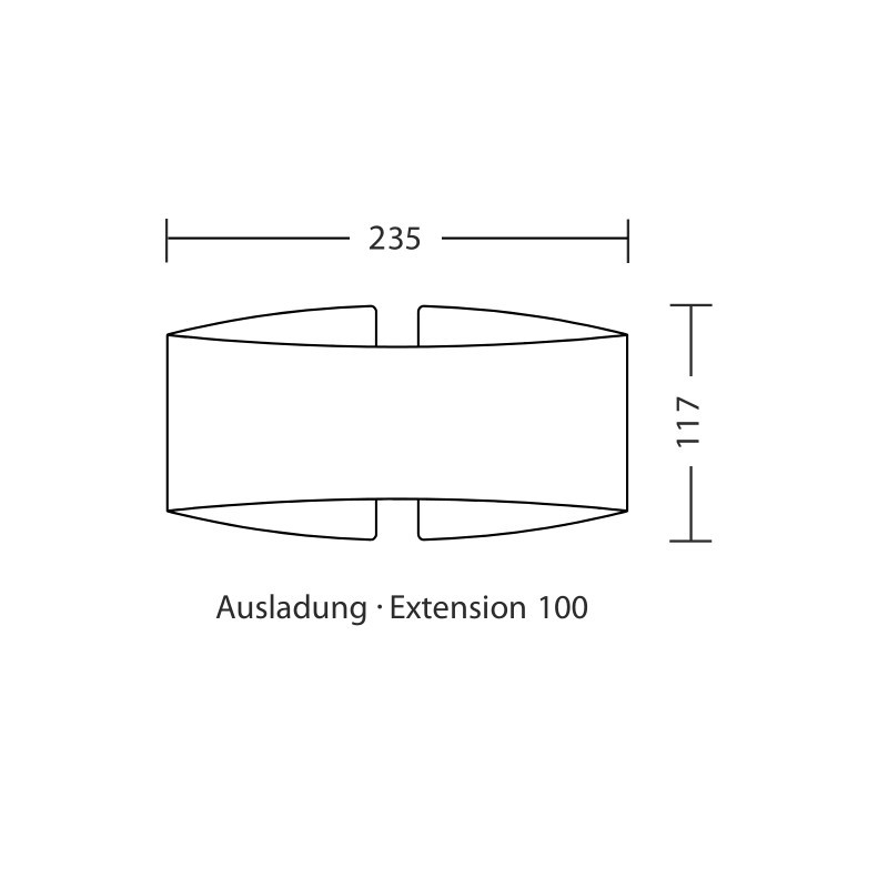S.Luce Holtkötter LED-Wandlampe VOILÀ Fumé matt Dimmbar 800lm 2700K Fabrikpreis