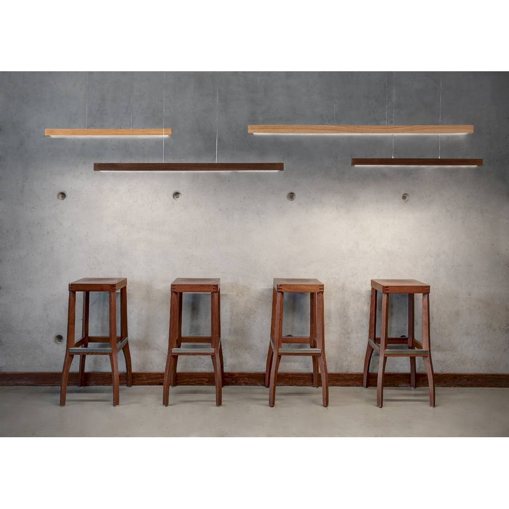 S.Luce LED Pendelleuchte Smal Touch-Dimmer 3220lm Eiche-Geölt Sonderangebot