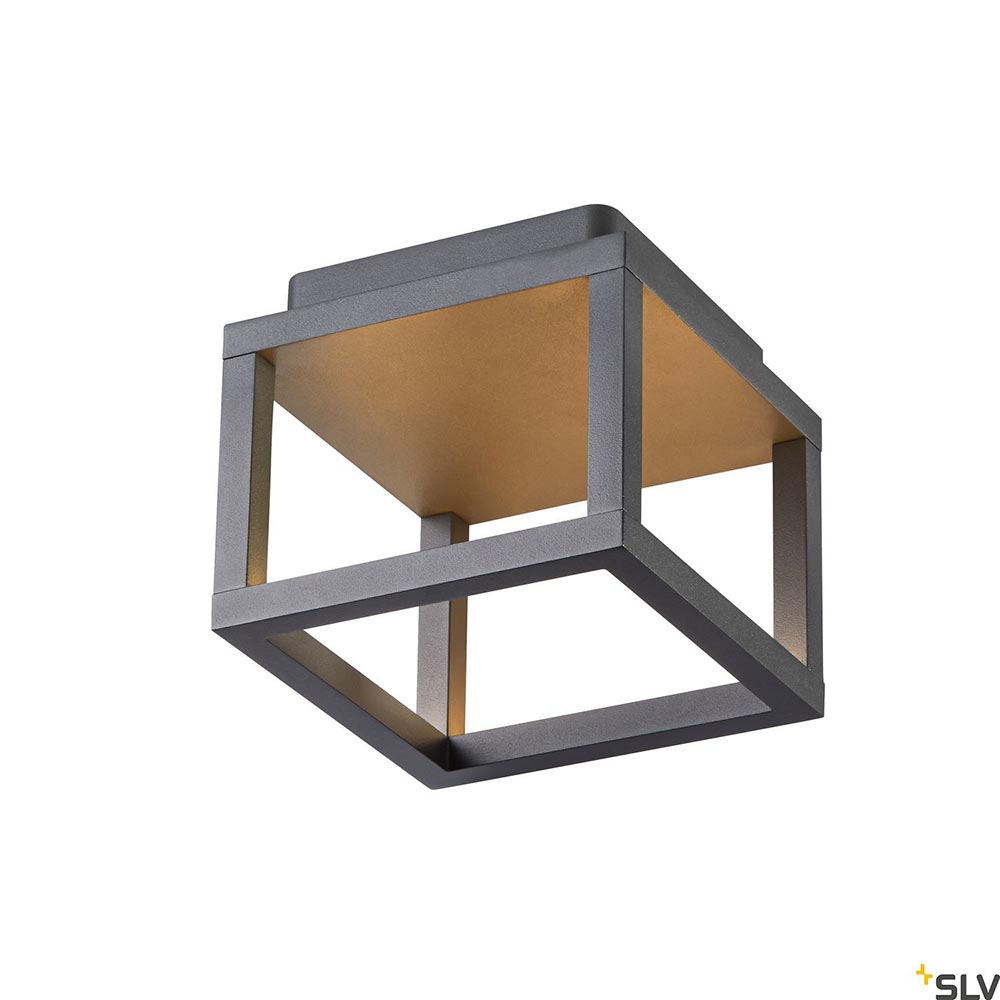 S.Luce SLV Quadrulo XS LED Outdoor Deckenaufbauleuchte Anthrazit Flash Sale