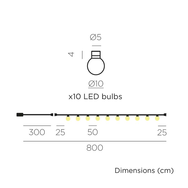 S.Luce Bruna Solar LED Girlande 8m IP44 Valentinstagsangebot