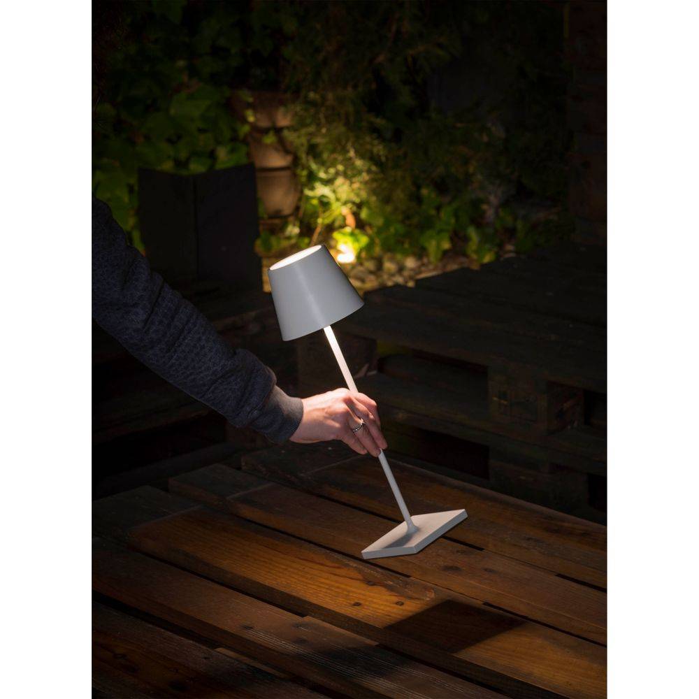 S.Luce LED Akku-Außentischlampe TOC IP54 Weiß Jubiläumsangebot
