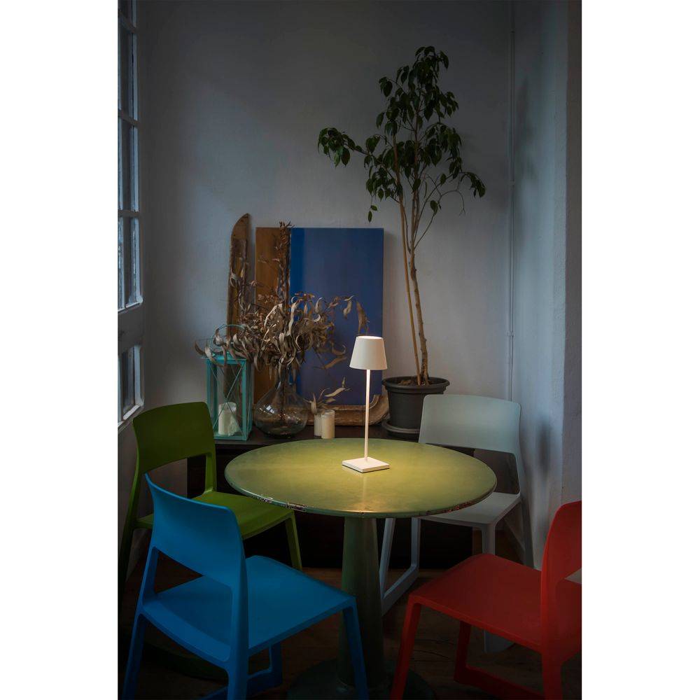S.Luce LED Akku-Außentischlampe TOC IP54 Weiß Jubiläumsangebot
