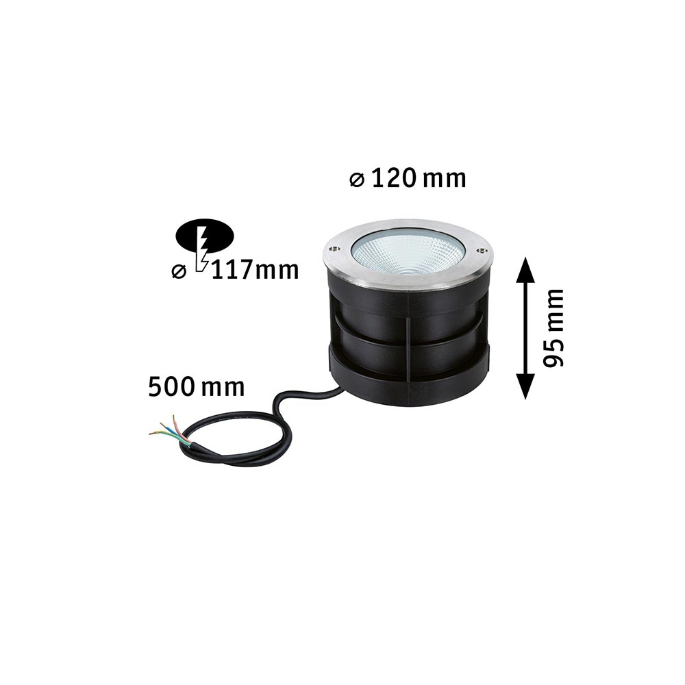 S.Luce LED Bodeneinbauleuchte Floor Ø12cm Edelstahl IP67 Online Outlet