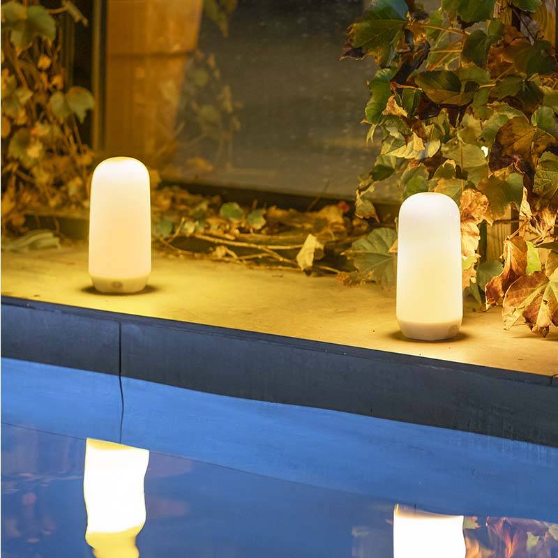 S.Luce Candy Akku-Tischleuchte mit Flammen-Effekt IP54 Saisonale Angebote