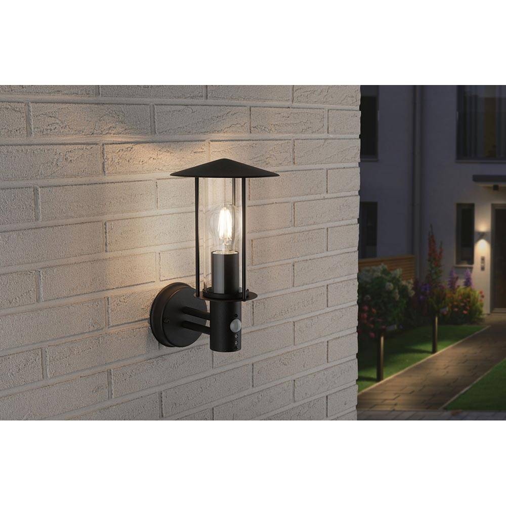S.Luce Sensor Außenwandleuchte Classic Dunkelgrau Metall Glas Tägliche Deals