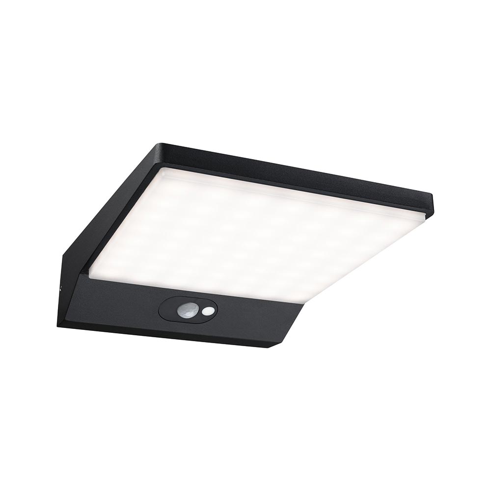 S.Luce Solar LED Außenwandlampe Ronas Bewegungsmelder Grau Sonderangebote