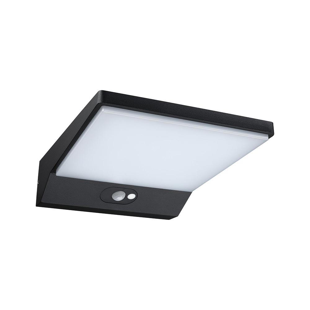 S.Luce Solar LED Außenwandlampe Ronas Bewegungsmelder Grau Sonderangebote