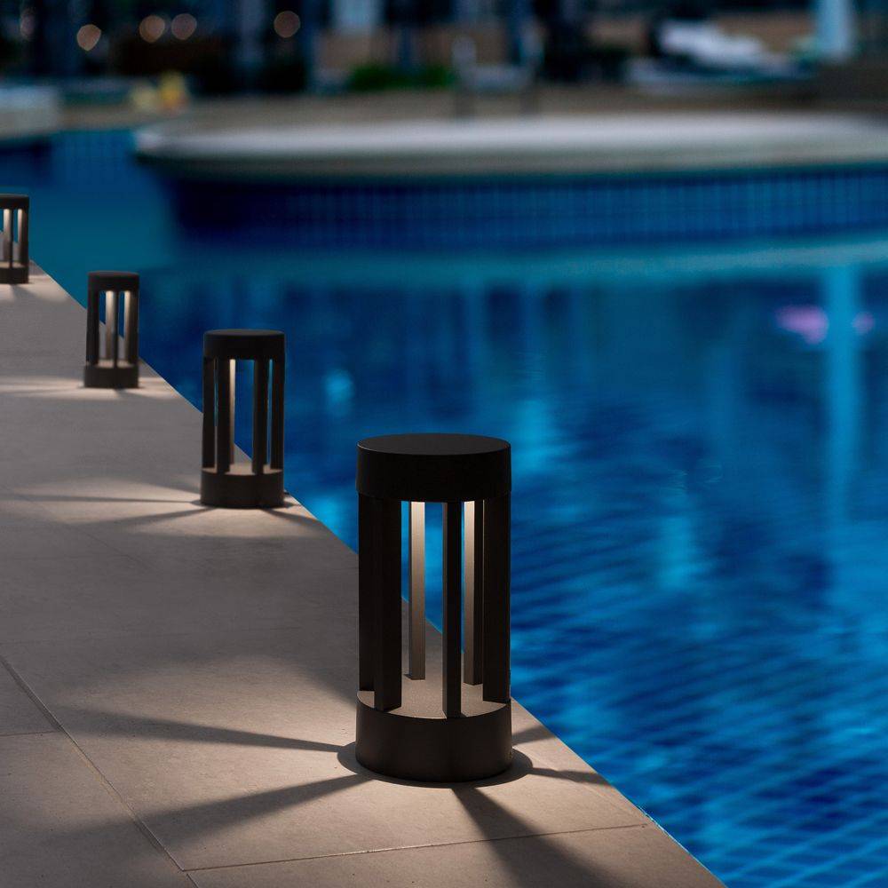 S.Luce LED Pollerleuchte Devora 22cm Dunkelgrau VIP-Rabatte