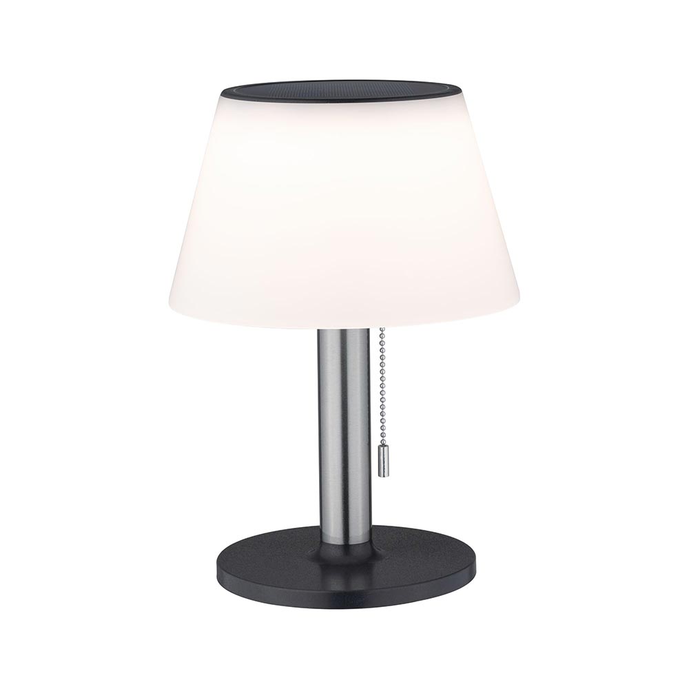 S.Luce Solar LED Tischleuchte Lillesol Edelstahl mit Stufen-Dimmer Letzte 2 Tage