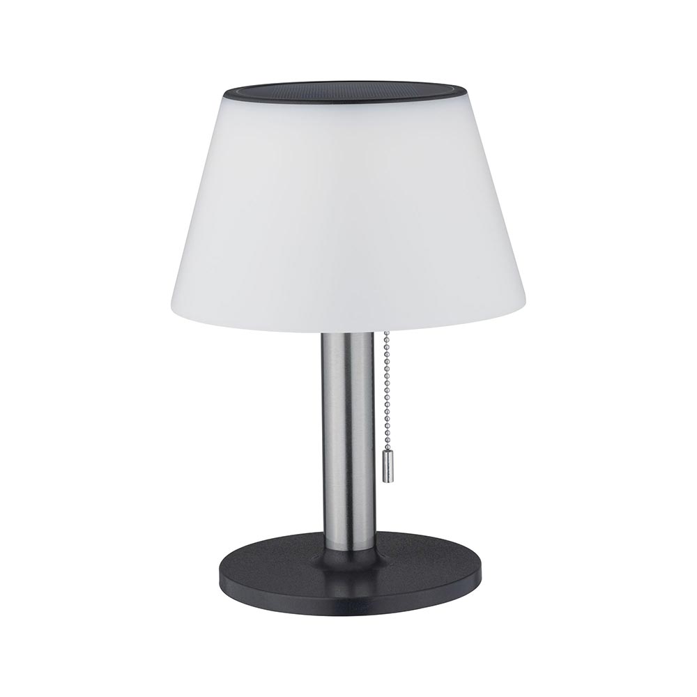 S.Luce Solar LED Tischleuchte Lillesol Edelstahl mit Stufen-Dimmer Letzte 2 Tage