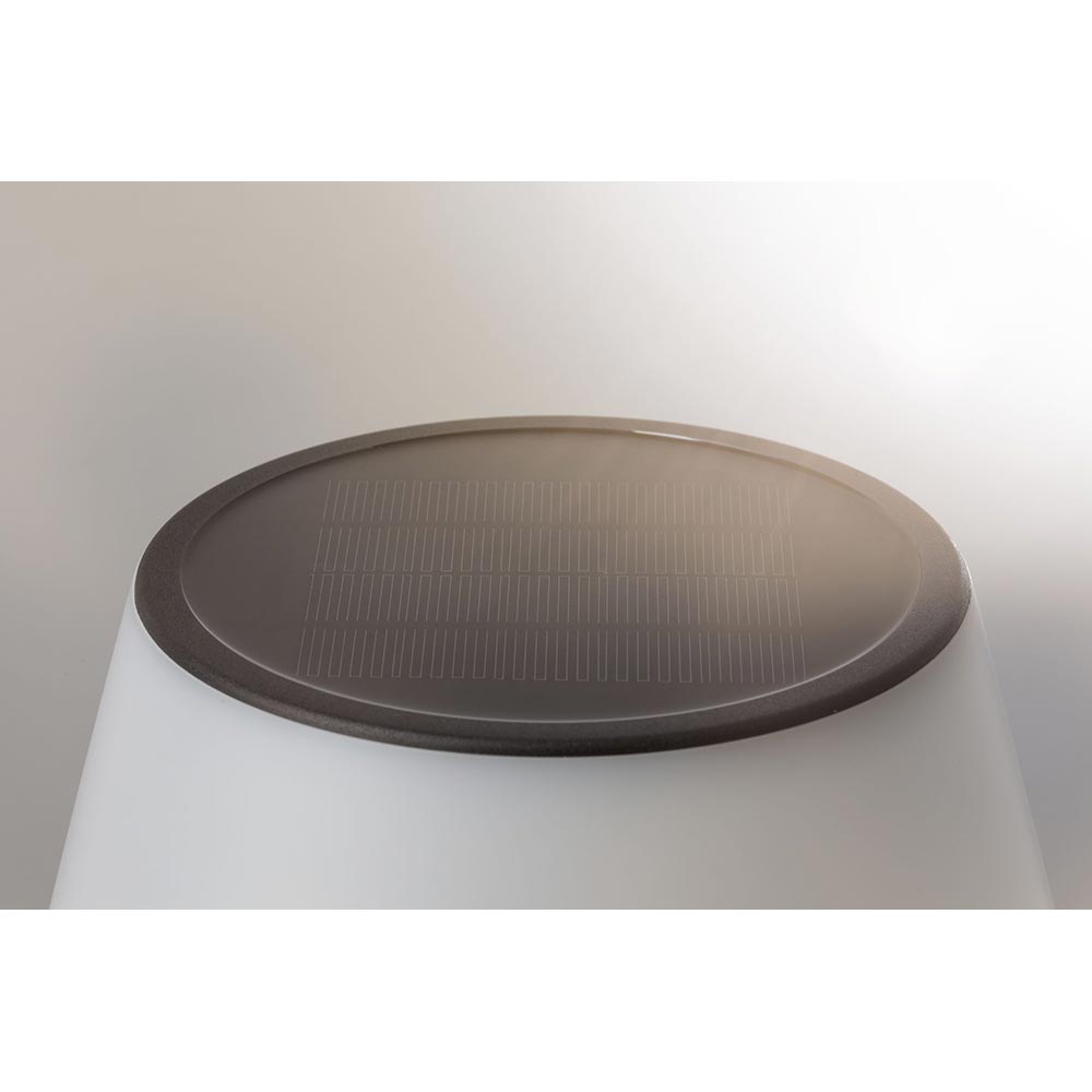 S.Luce Solar LED Tischleuchte Lillesol Edelstahl mit Stufen-Dimmer Letzte 2 Tage
