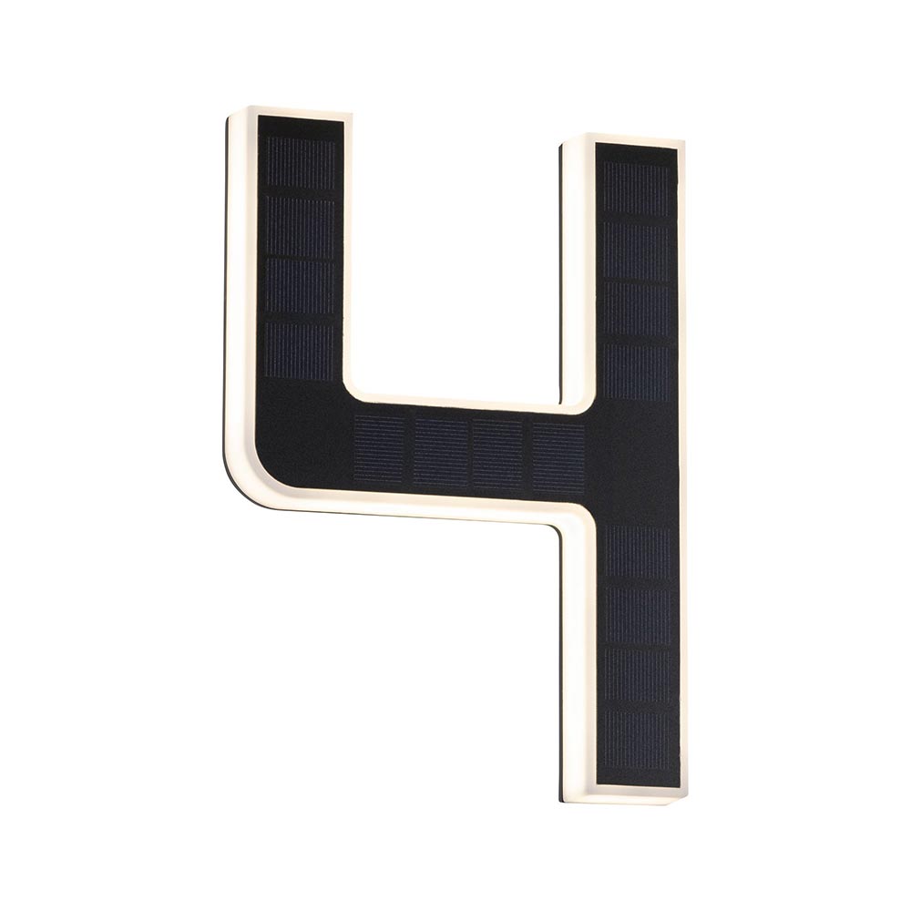 S.Luce Solar LED Hausnummernleuchte Nummer 4 Letzter Tag
