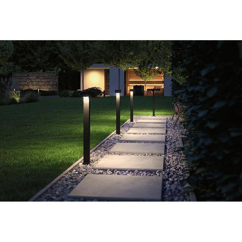 S.Luce LED Pollerleuchte Dobla Anthrazit Aluminium Bis zu 55% Rabatt