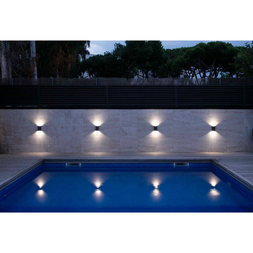 S.Luce LED Außenwandleuchte LING 6W 4000K IP54 Dunkelgrau 2025
