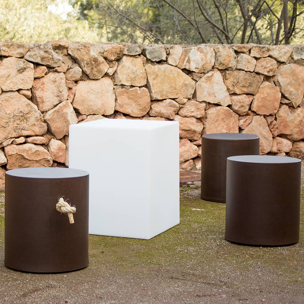 S.Luce Cuby LED-Dekoleuchte mit Akku und Solar Outlet