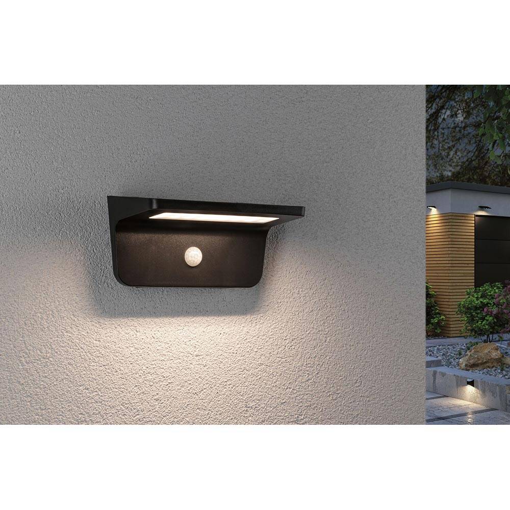 S.Luce Solar LED Sensor Außenwandampe Cyrus mit Orientierungslicht Letzte 2 Tage