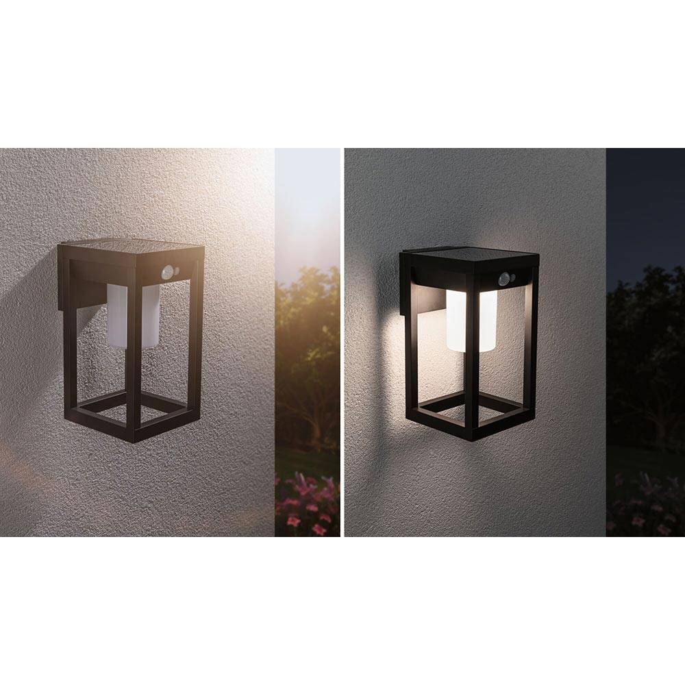 S.Luce Solar LED Außenwandleuchte Marisol mit Bewegungsmelder Schwarz Letzter Tag