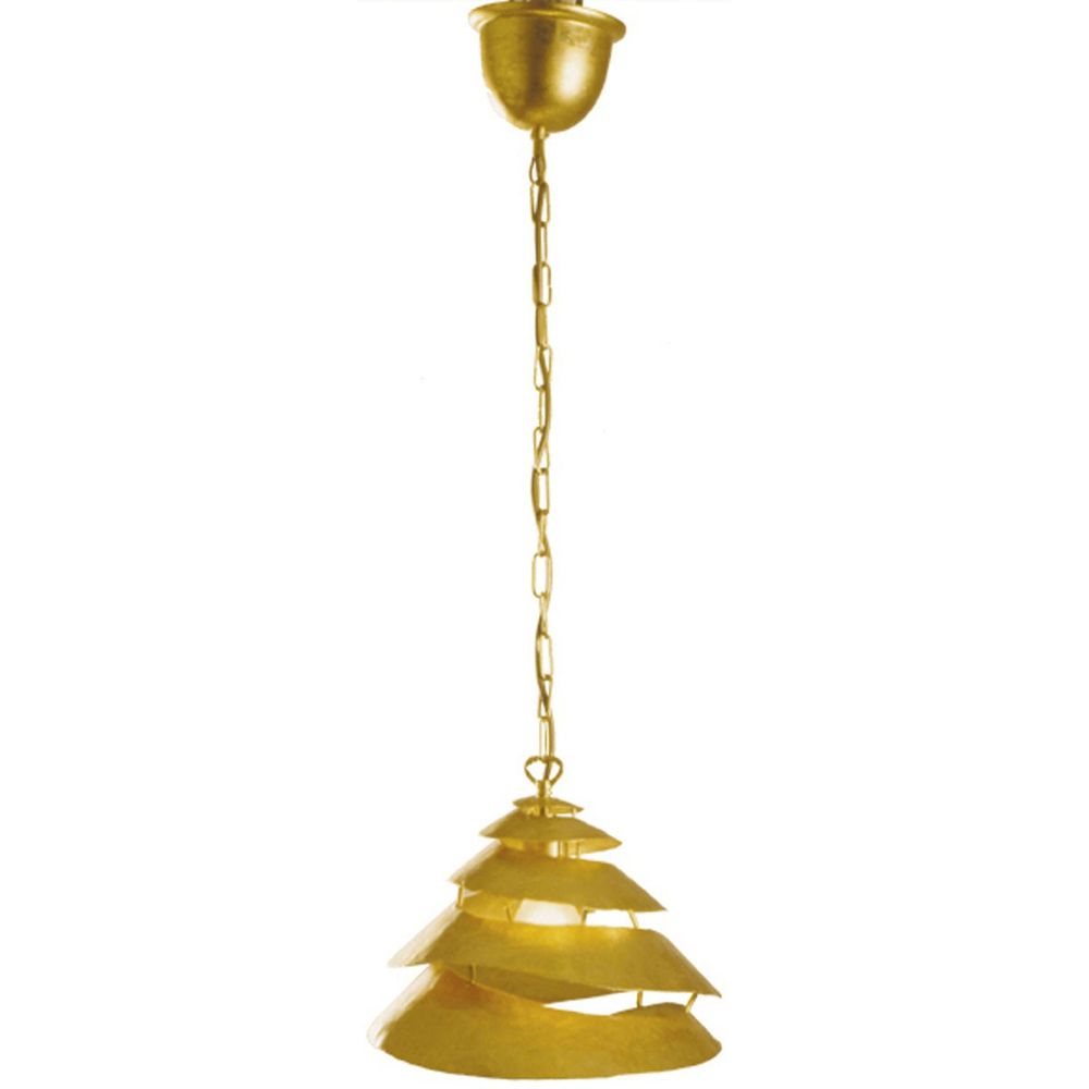 S.Luce Pendelleuchte Snail One Eisen Gold Fabrikladen