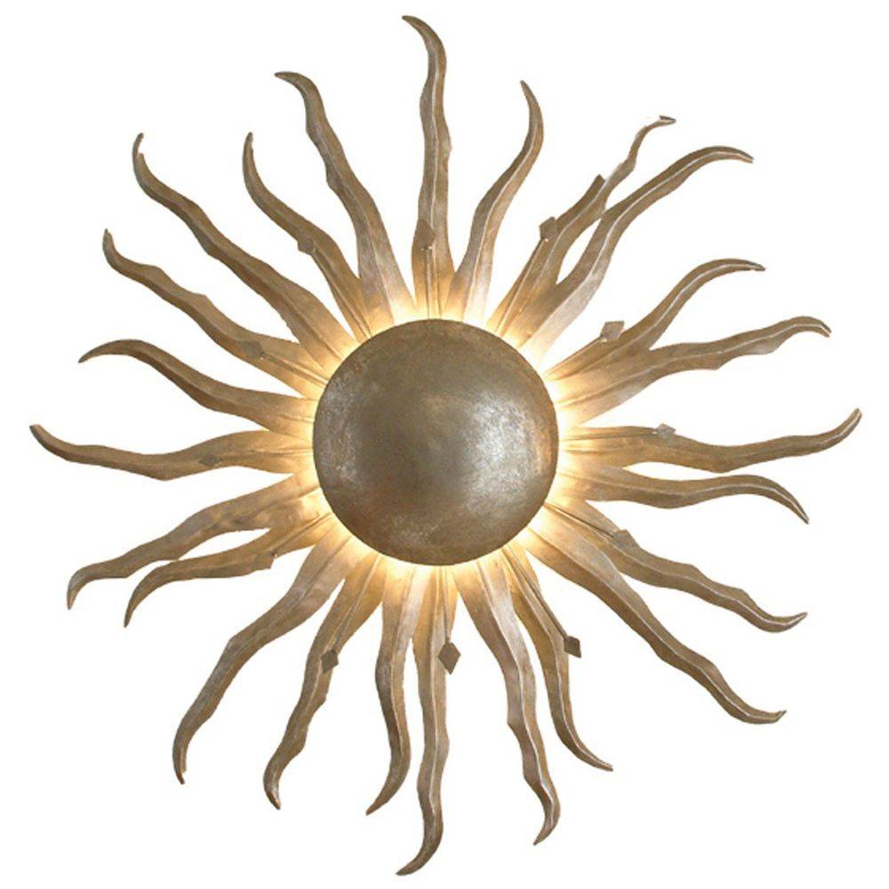 S.Luce Wandleuchte 2-flammig Sonne Grande Eisen Silber Begrenzt auf 3 Tage