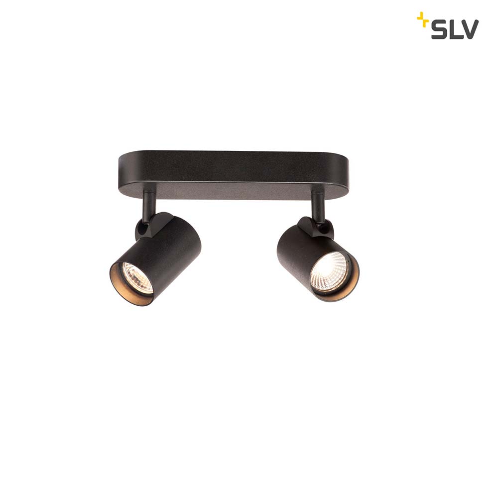 S.Luce SLV Helia LED Double Wand- & Deckenleuchte 3000K 35° Schwarz Rabatt