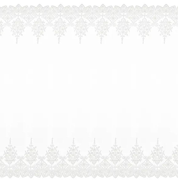 Schöner Leben Tischläufer Tischband Tüll mit Spitze offwhite 0,45x9m