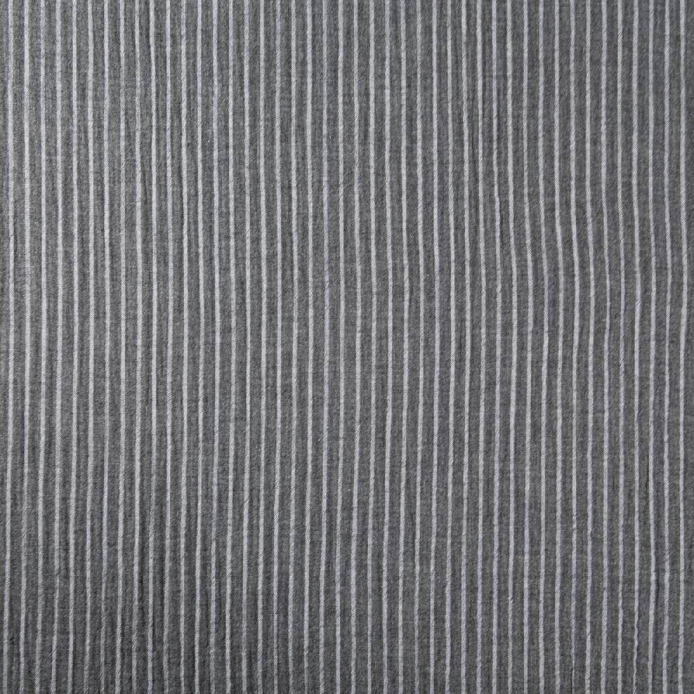 Schöner Leben Musselin Stoff Double Gauze Yarn Dyed Streifen zweiseitig grau weiß 1,35m Breite Schlussverkauf