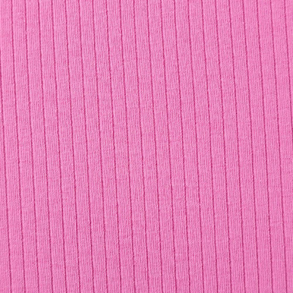 Schöner Leben Interlock Jersey Mandy gerippt einfarbig pink 1,40m Breite Verkauf