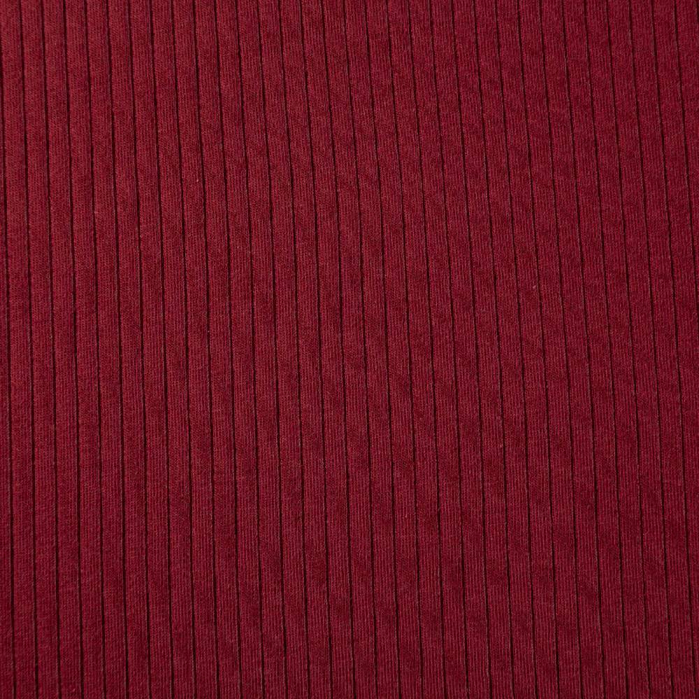 Schöner Leben Interlock Jersey Mandy gerippt einfarbig bordeaux rot 1,40m Breite Angebote