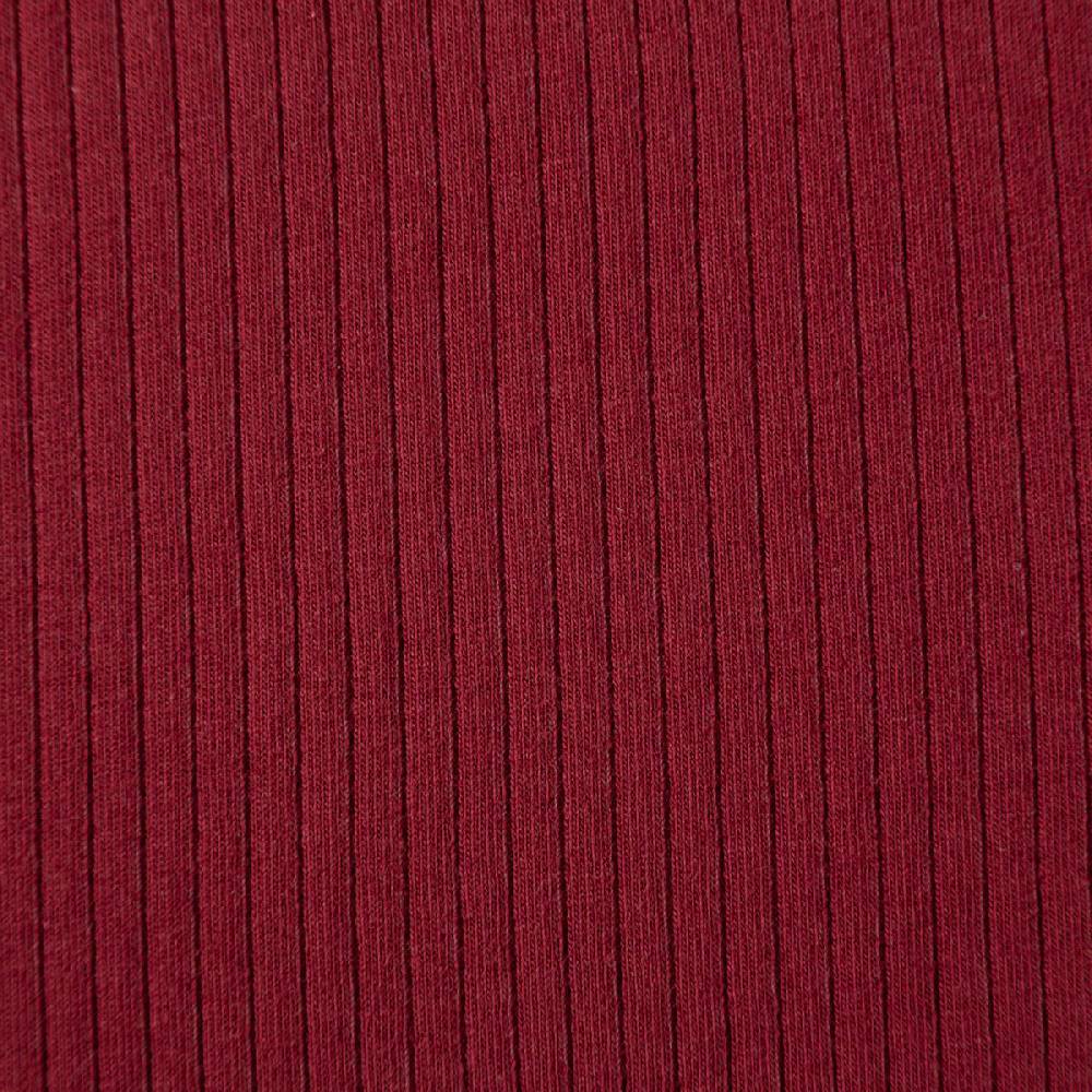 Schöner Leben Interlock Jersey Mandy gerippt einfarbig bordeaux rot 1,40m Breite Angebote