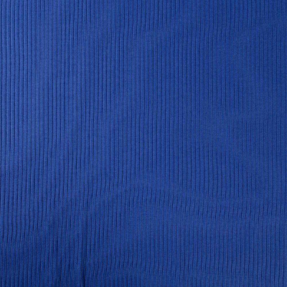 Schöner Leben Interlock Jersey Mandy gerippt einfarbig royal blau 1,40m Breite im Angebot