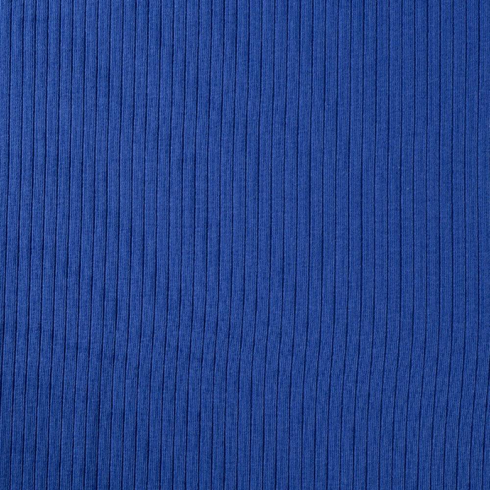 Schöner Leben Interlock Jersey Mandy gerippt einfarbig royal blau 1,40m Breite im Angebot