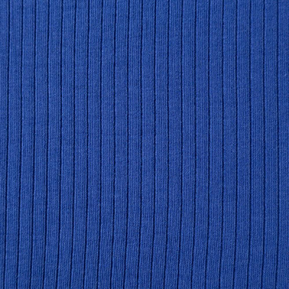 Schöner Leben Interlock Jersey Mandy gerippt einfarbig royal blau 1,40m Breite im Angebot
