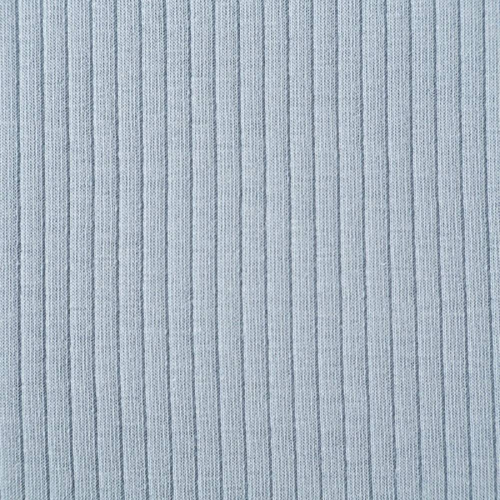Schöner Leben Interlock Jersey Mandy gerippt einfarbig hell blau 1,40m Breite Schlussverkauf